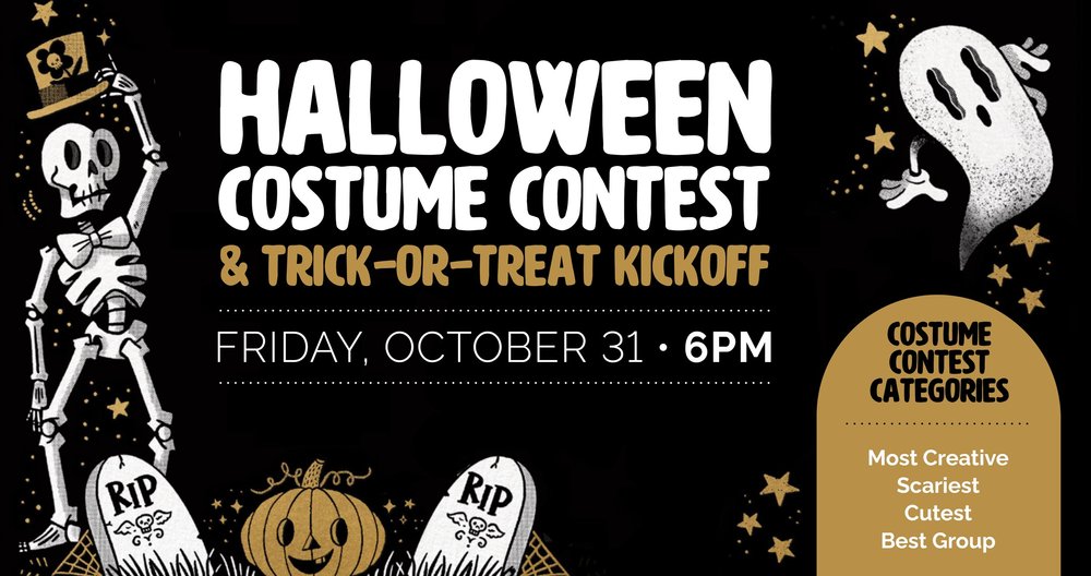 Event graphic for Halloween Trick-Or-Treat Kickoff & Costume Contest