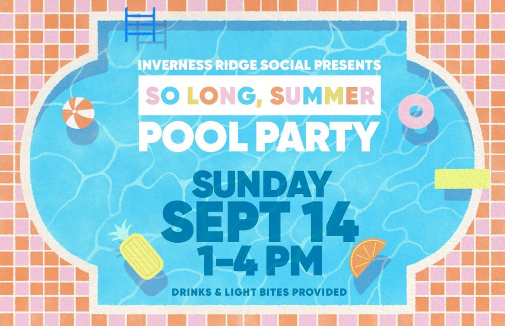 Event graphic for So Long Summer Pool Party