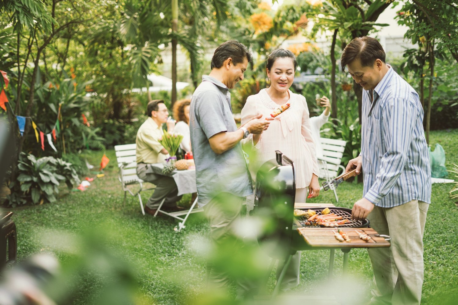 Neighbors gathered at a community event